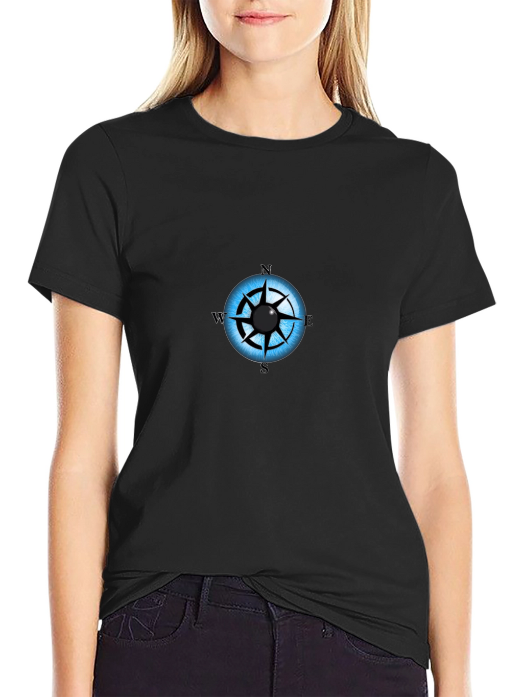 Eye Compass Graphic Black T-Shirt