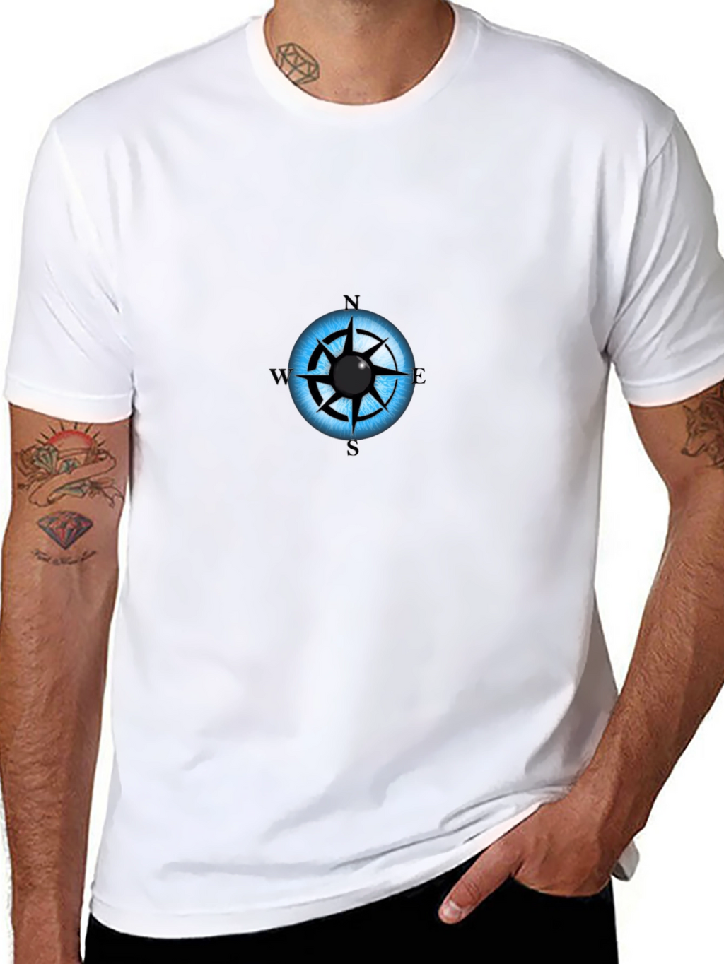 Eye Compass Graphic Black T-Shirt