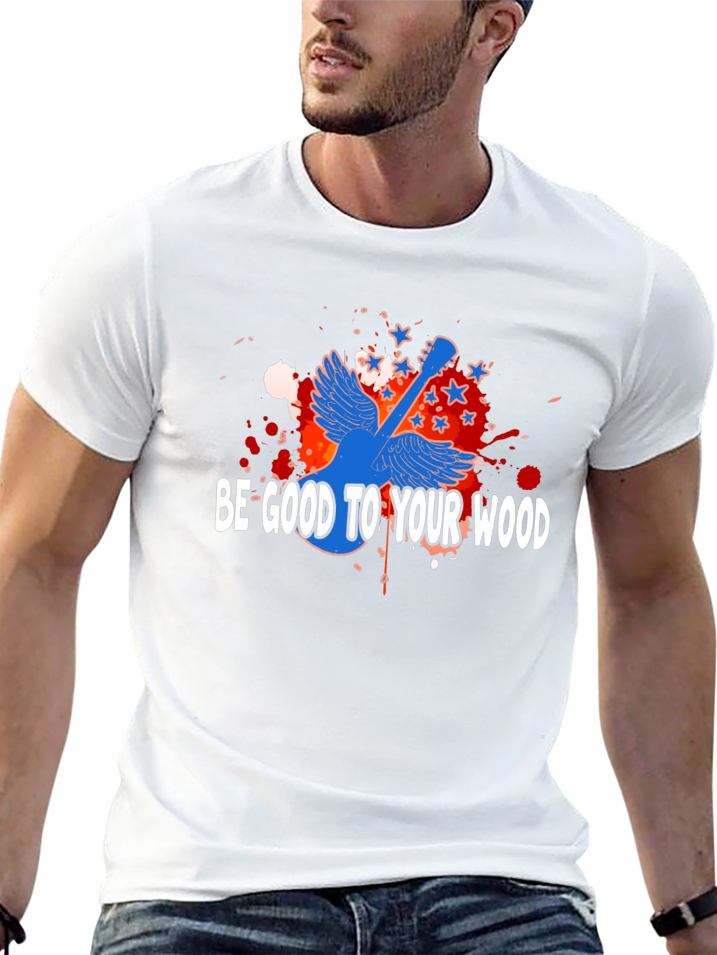 Be Good To Your Wood Guitar T-Shirt