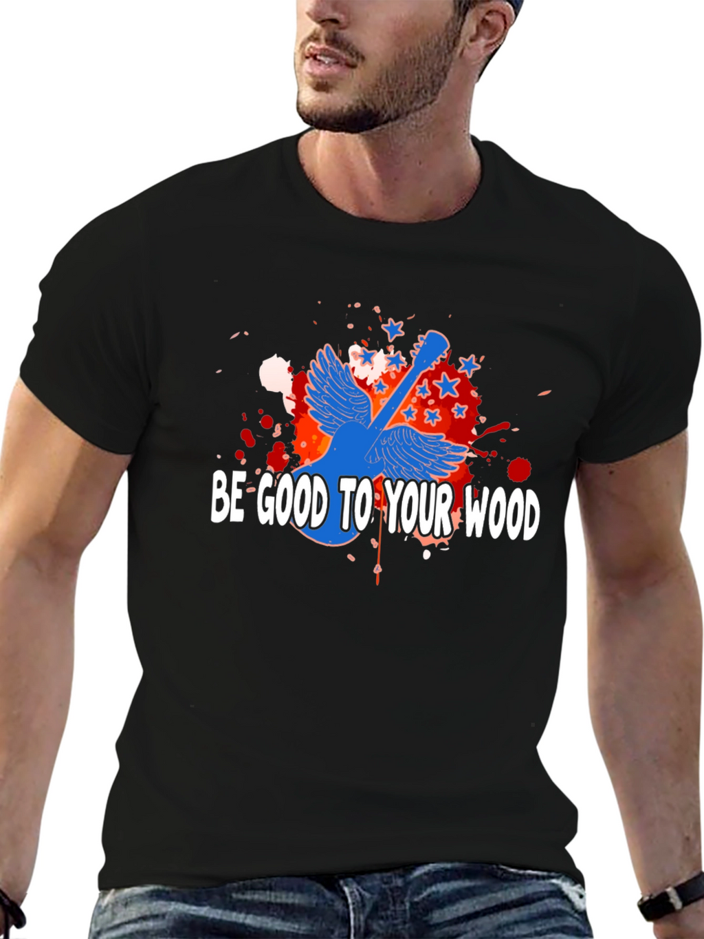 Be Good To Your Wood Guitar T-Shirt
