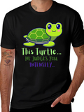 Funny Turtle Graphic Tee: He Judges You Intensely!