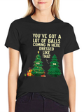 Humorous Christmas Tree Graphic Tee