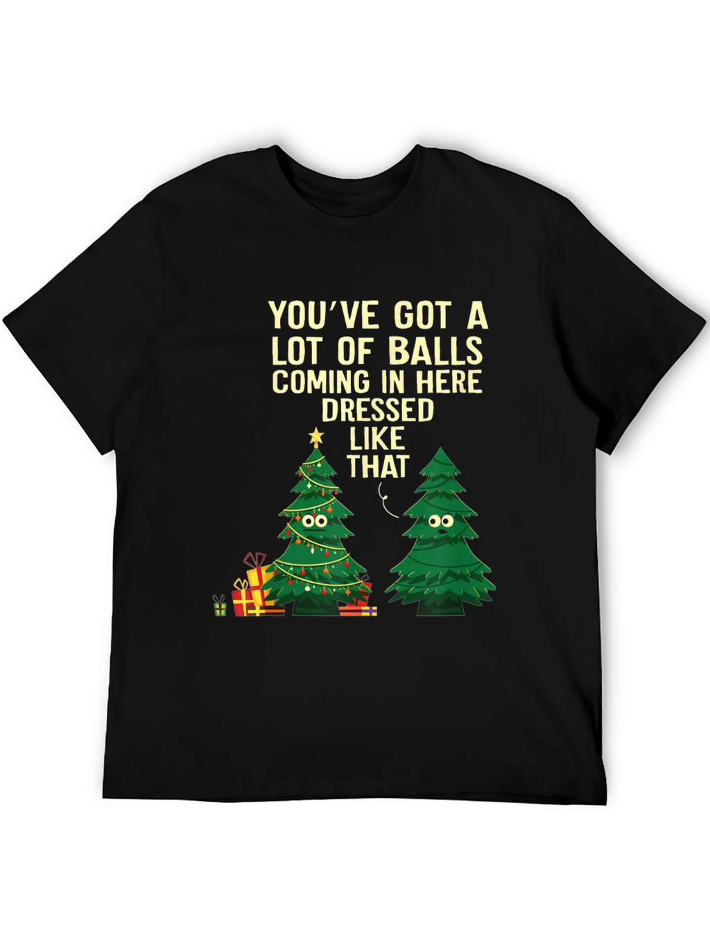 Humorous Christmas Tree Graphic Tee