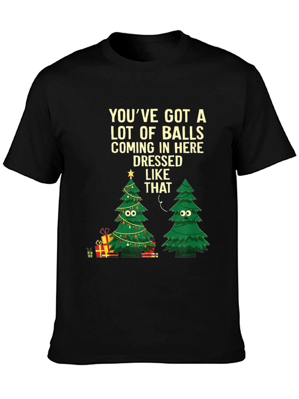 Humorous Christmas Tree Graphic Tee