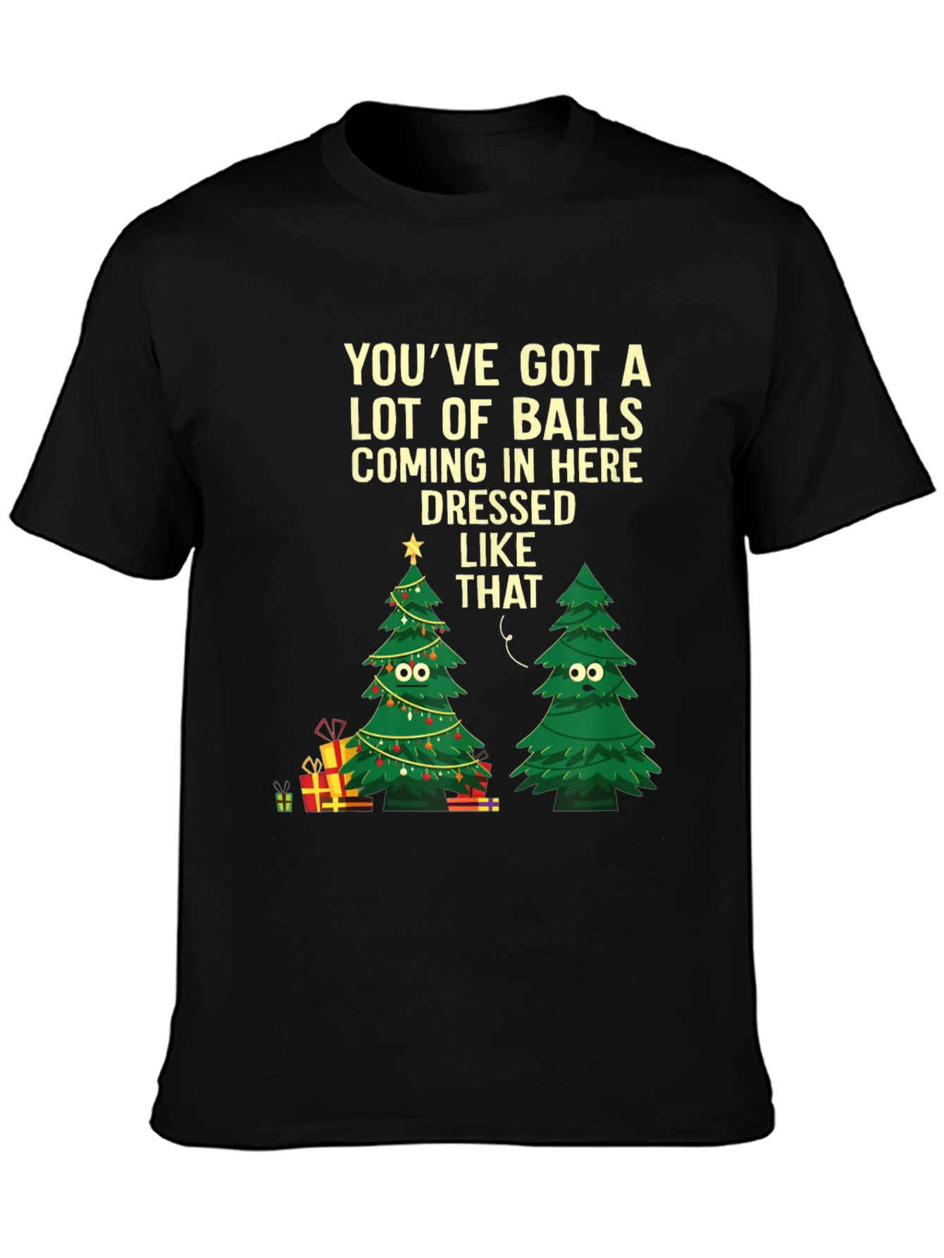 Humorous Christmas Tree Graphic Tee