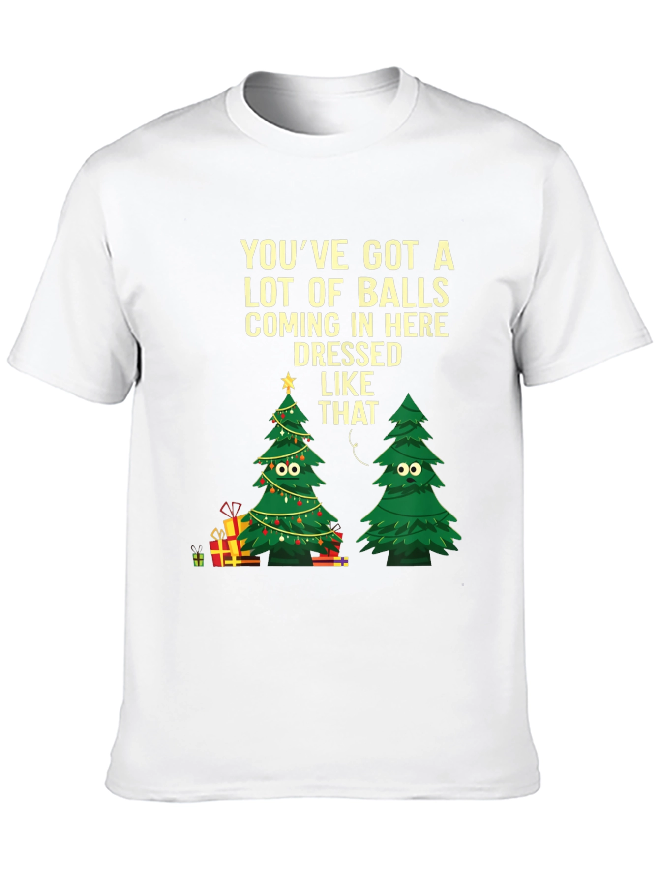 Humorous Christmas Tree Graphic Tee