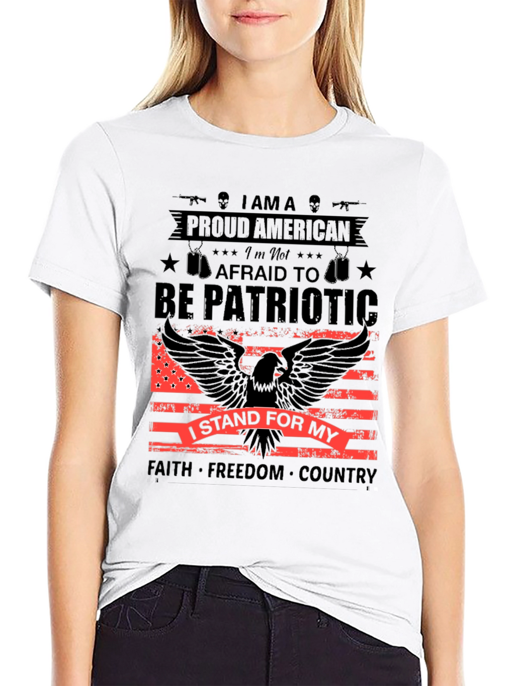 Proud American Patriotic Eagle Graphic Tee
