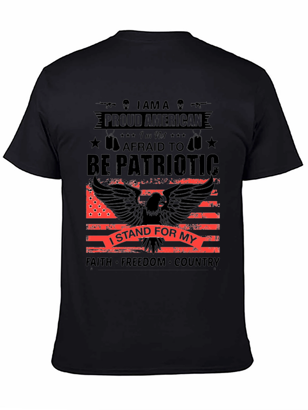 Proud American Patriotic Eagle Graphic Tee