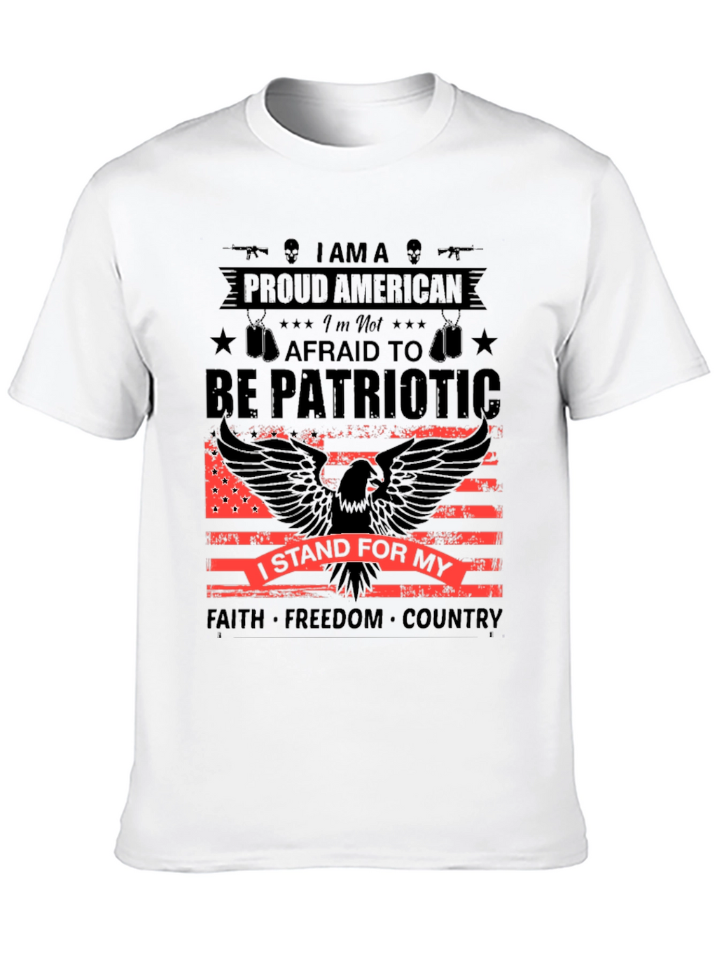 Proud American Patriotic Eagle Graphic Tee