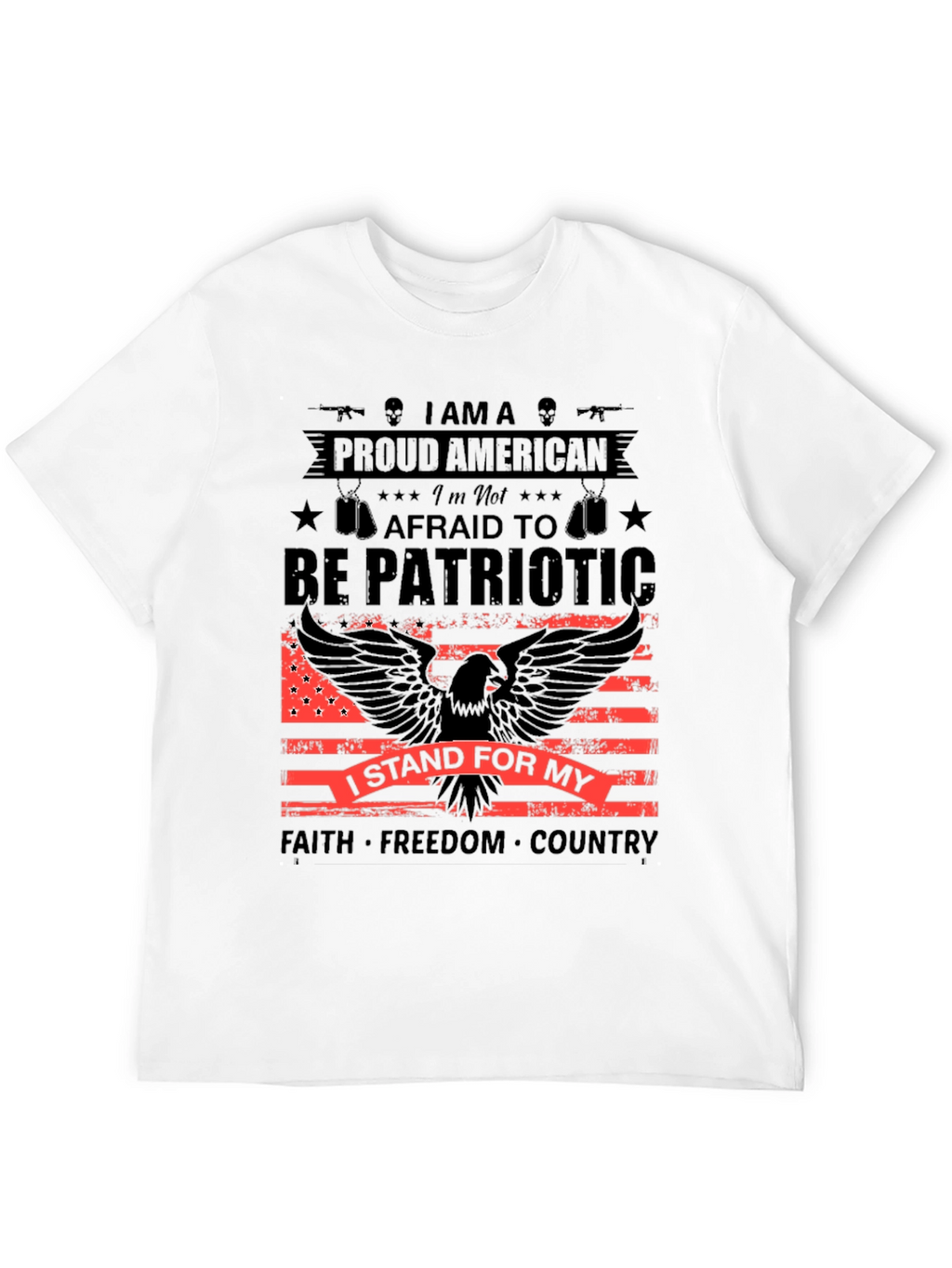 Proud American Patriotic Eagle Graphic Tee