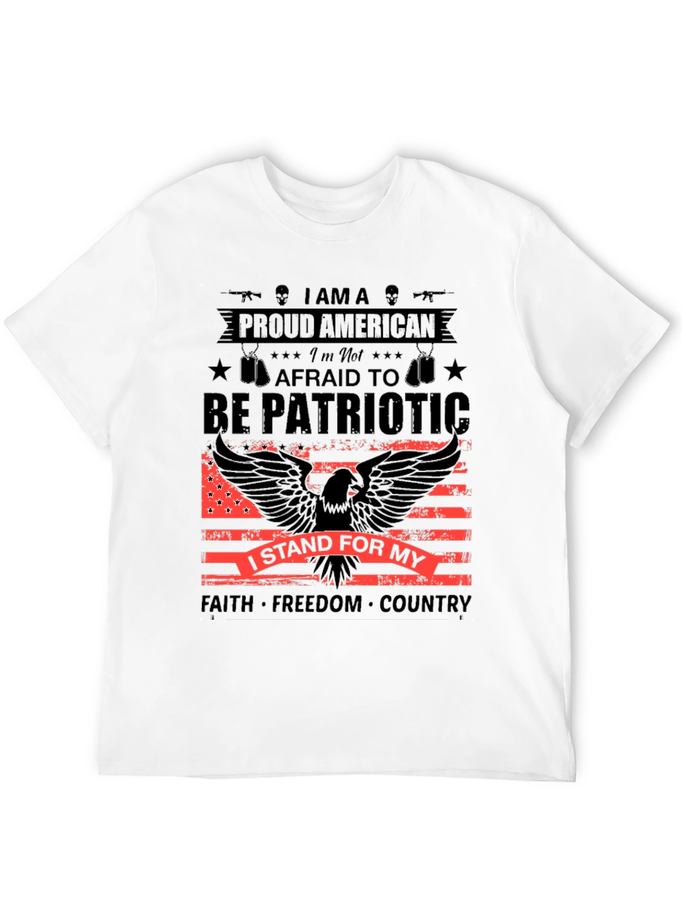 Proud American Patriotic Eagle Graphic Tee