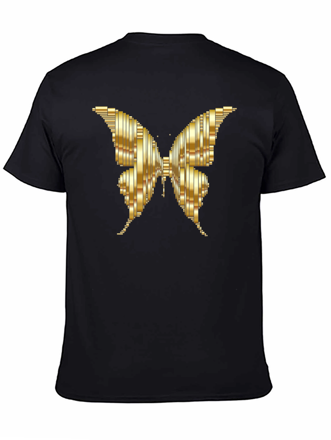 Golden Butterfly Graphic Tee - Stylish Mens T-Shirt