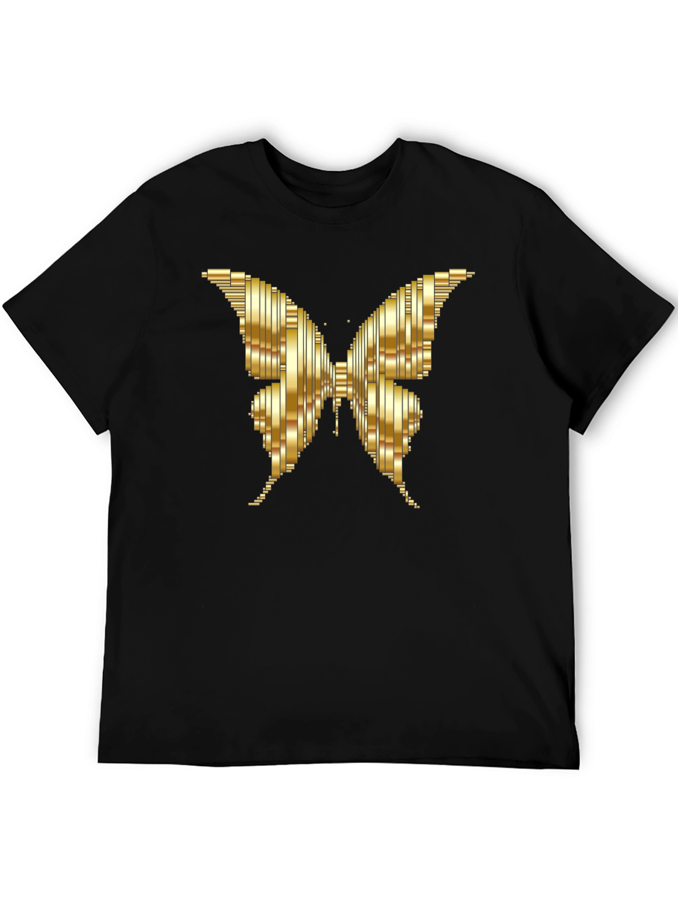 Golden Butterfly Graphic Tee - Stylish Mens T-Shirt