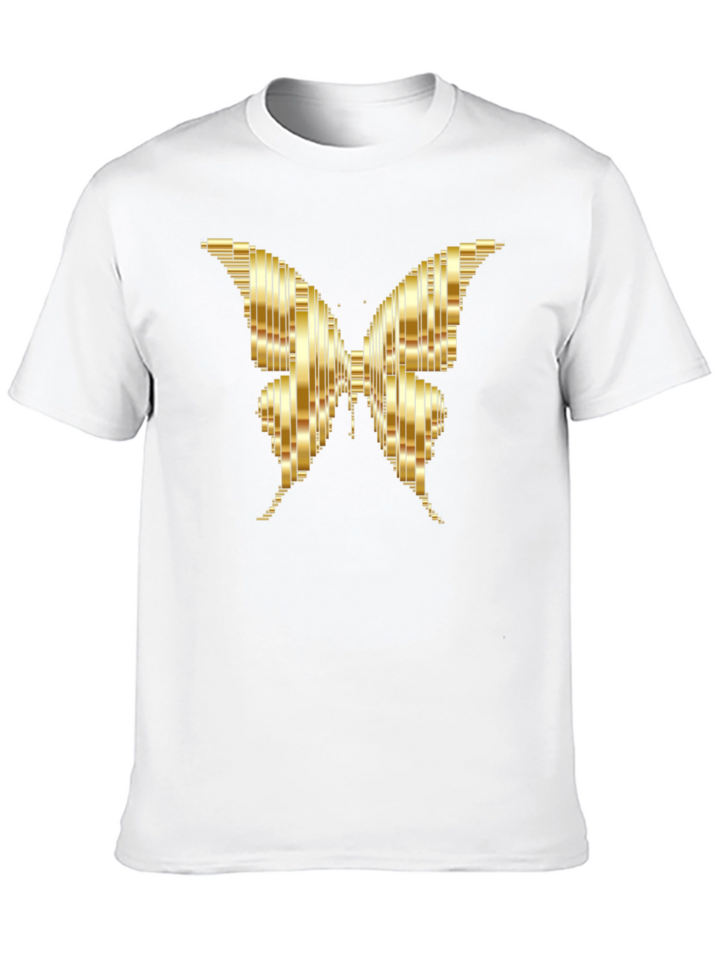 Golden Butterfly Graphic Tee - Stylish Mens T-Shirt