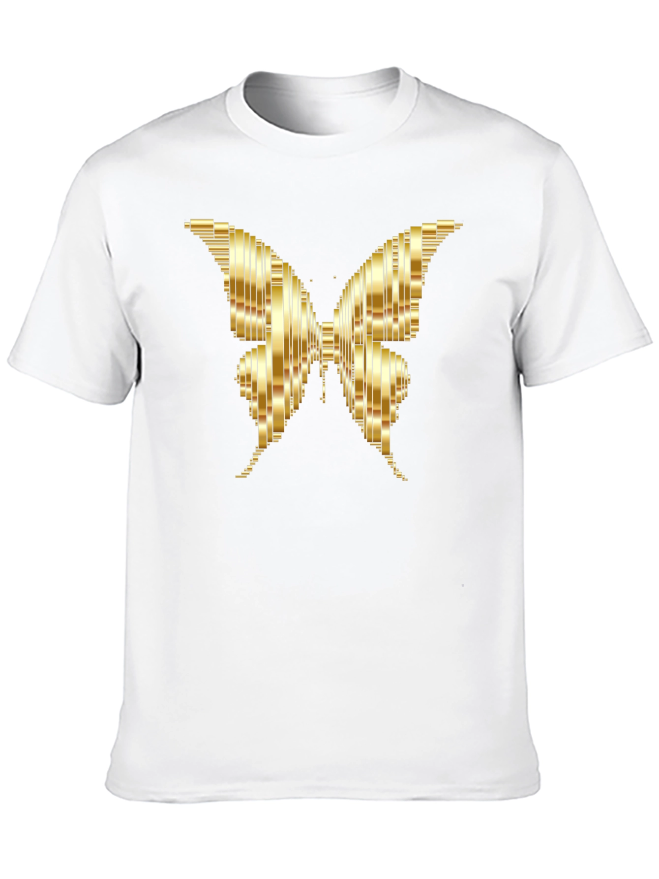Golden Butterfly Graphic Tee - Stylish Mens T-Shirt