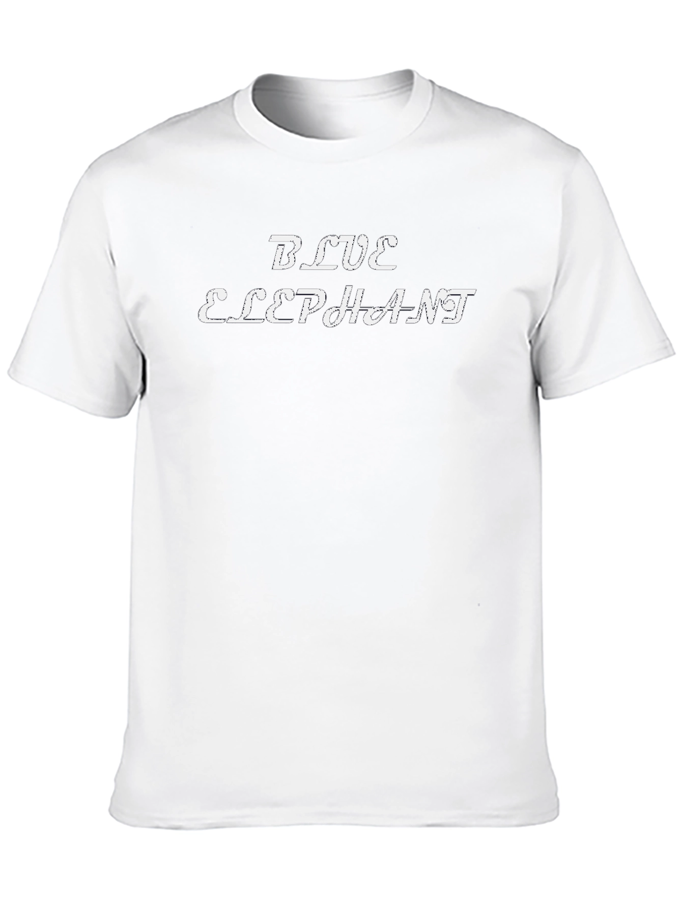 Blue Elephant Graphic Tee - Stylish Black T-Shirt