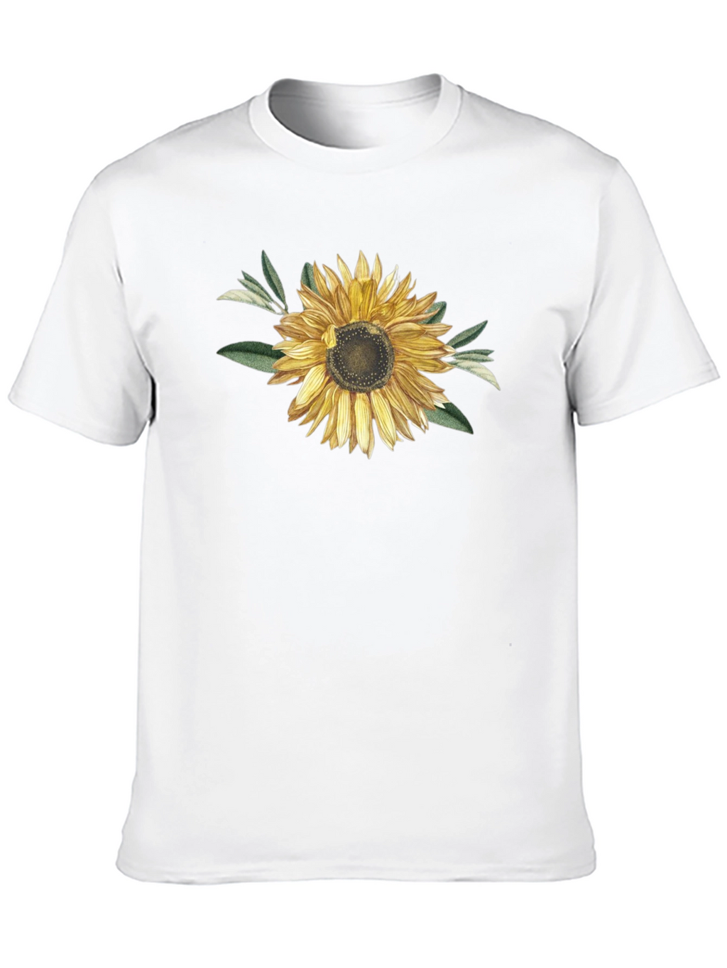 Sunflower Graphic T-Shirt - Black Cotton Blend