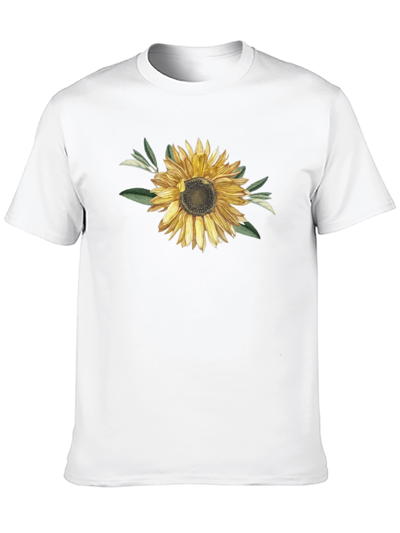 Sunflower Graphic T-Shirt - Black Cotton Blend