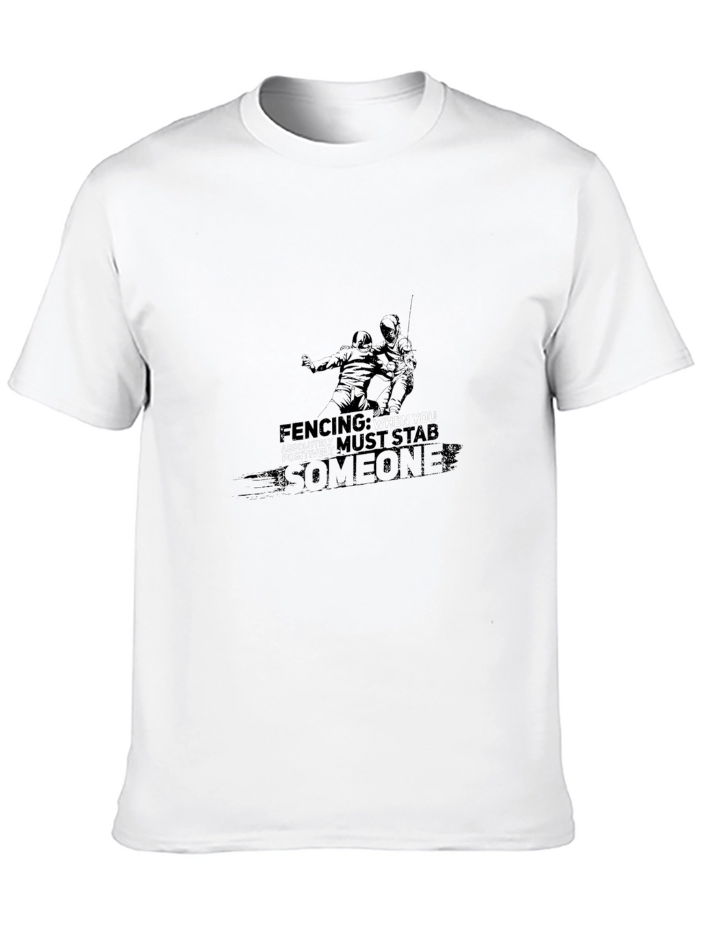 Fencing Graphic Print Black Tee