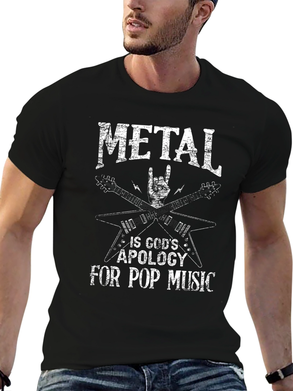 Metal Is Gods Apology T-Shirt Rock Music Tee