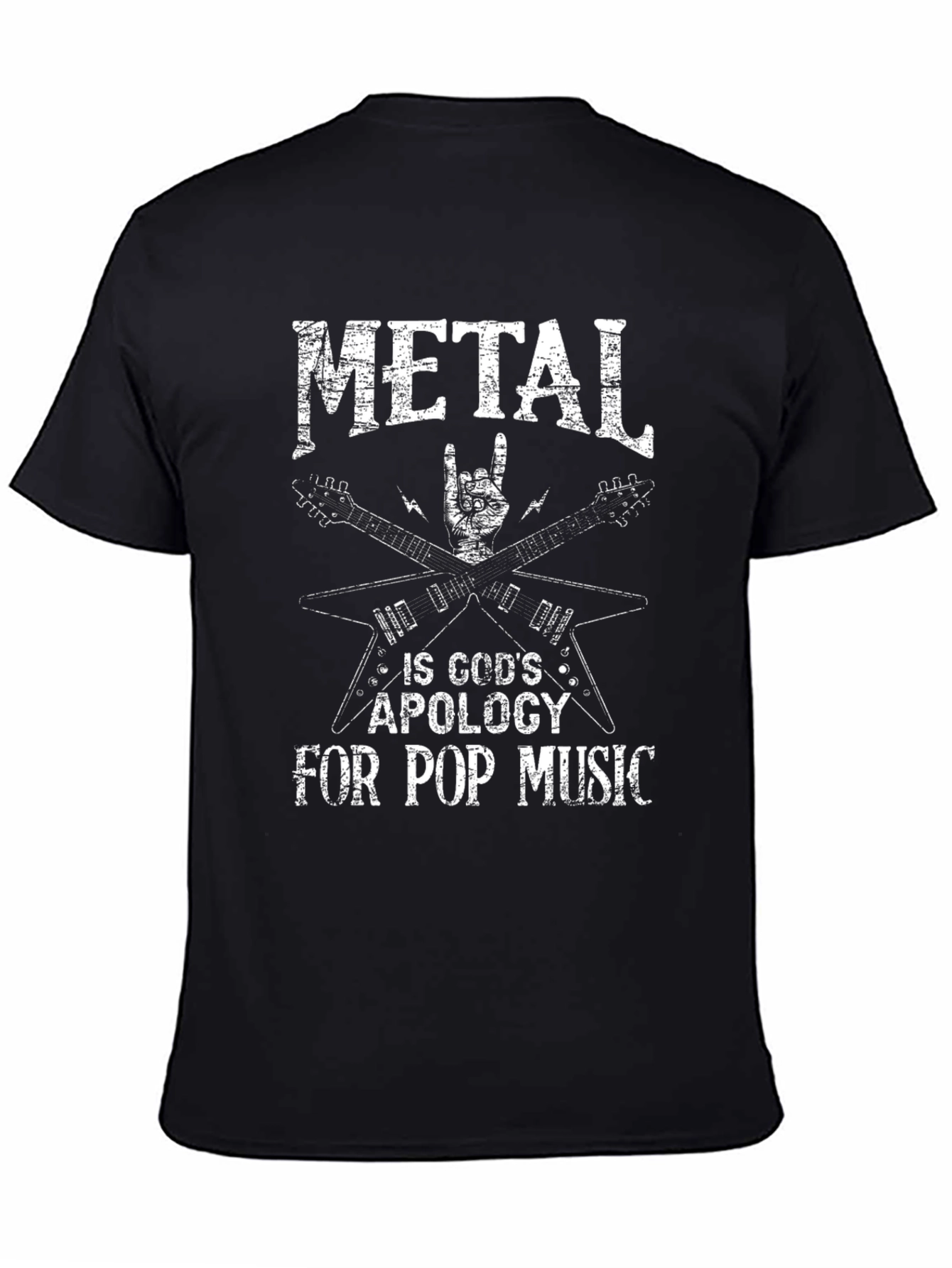 Metal Is Gods Apology T-Shirt Rock Music Tee