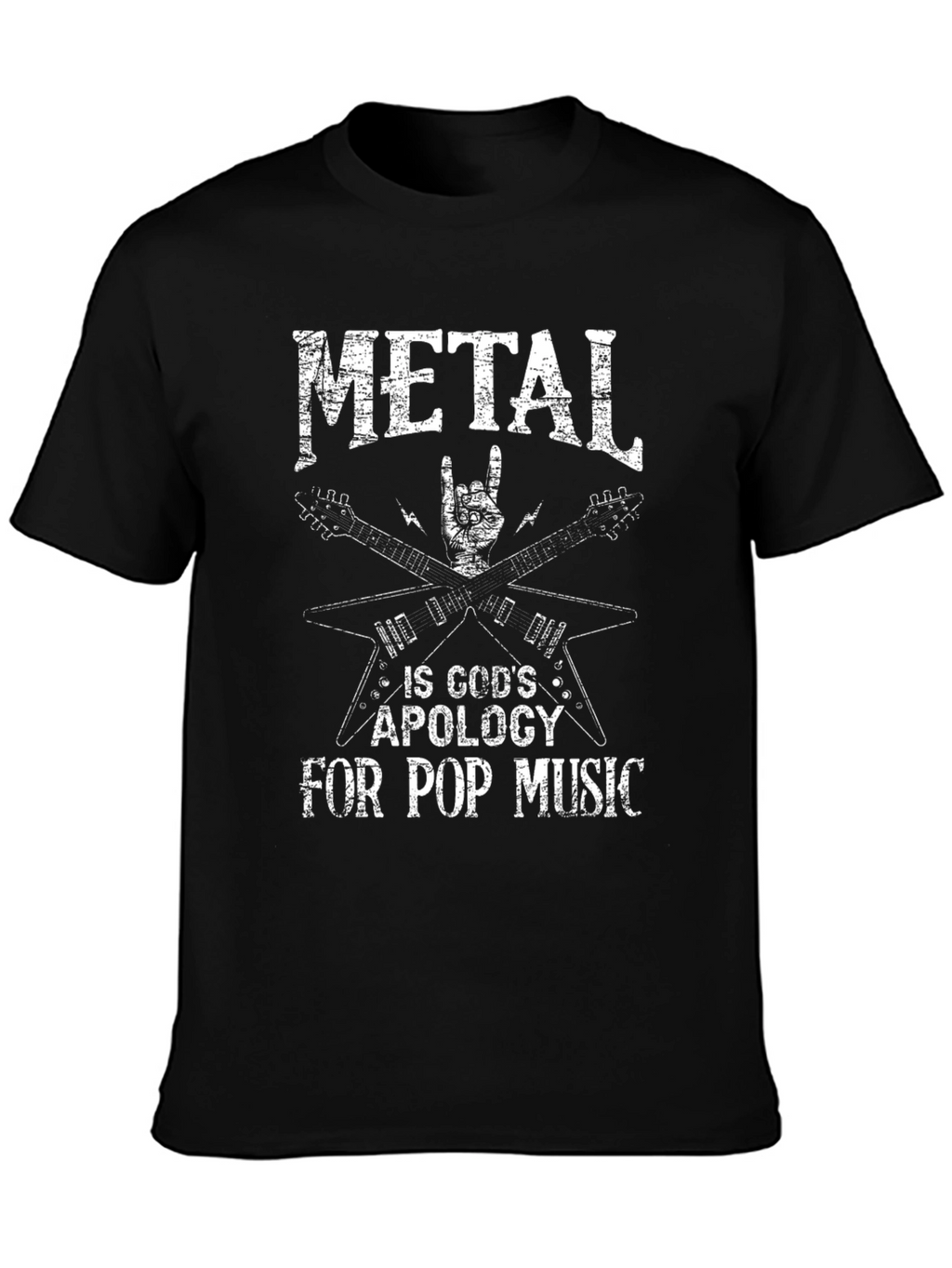 Metal Is Gods Apology T-Shirt Rock Music Tee