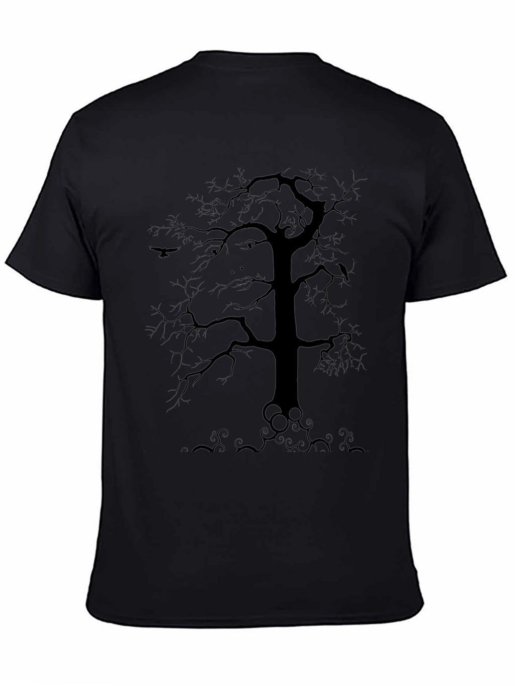 Mystic Tree Mens Black Graphic Tee