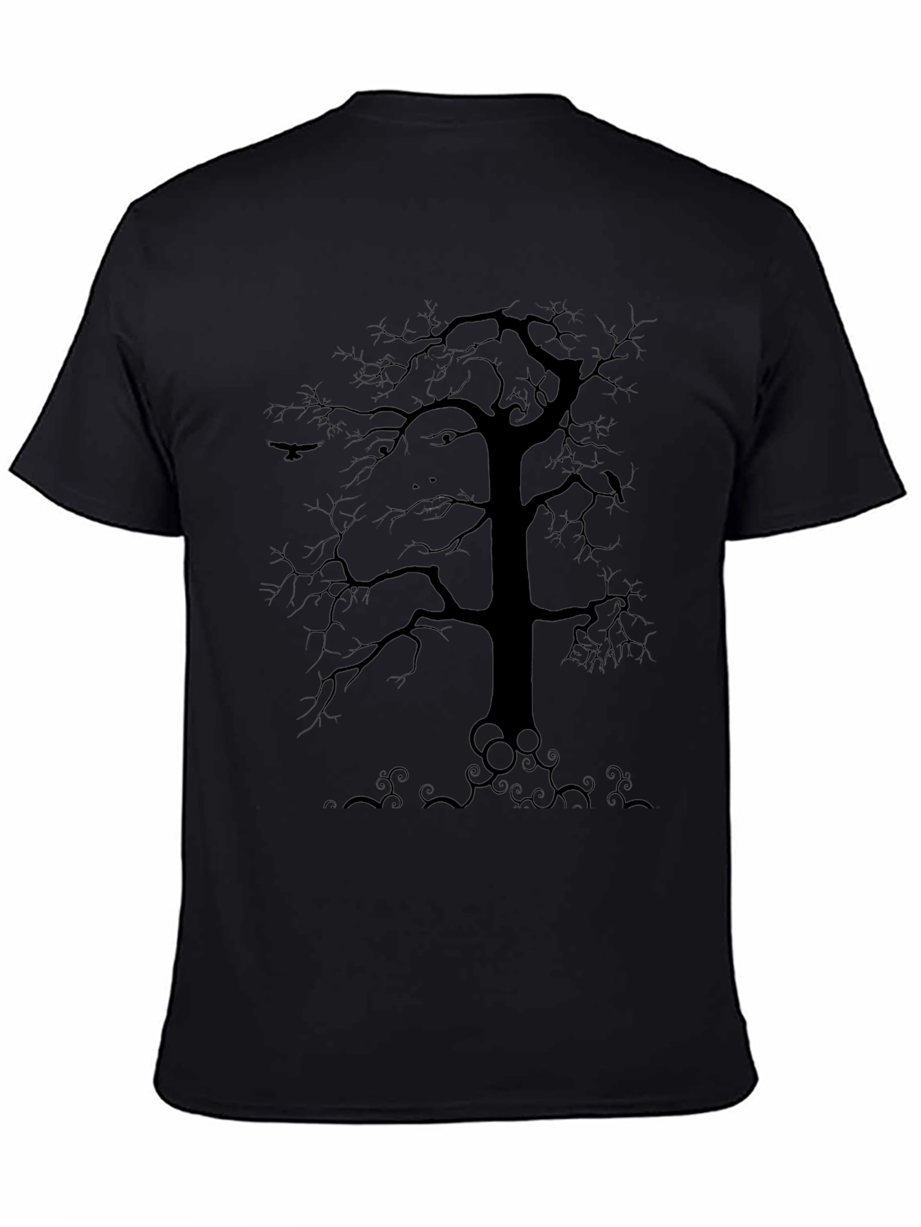 Mystic Tree Mens Black Graphic Tee