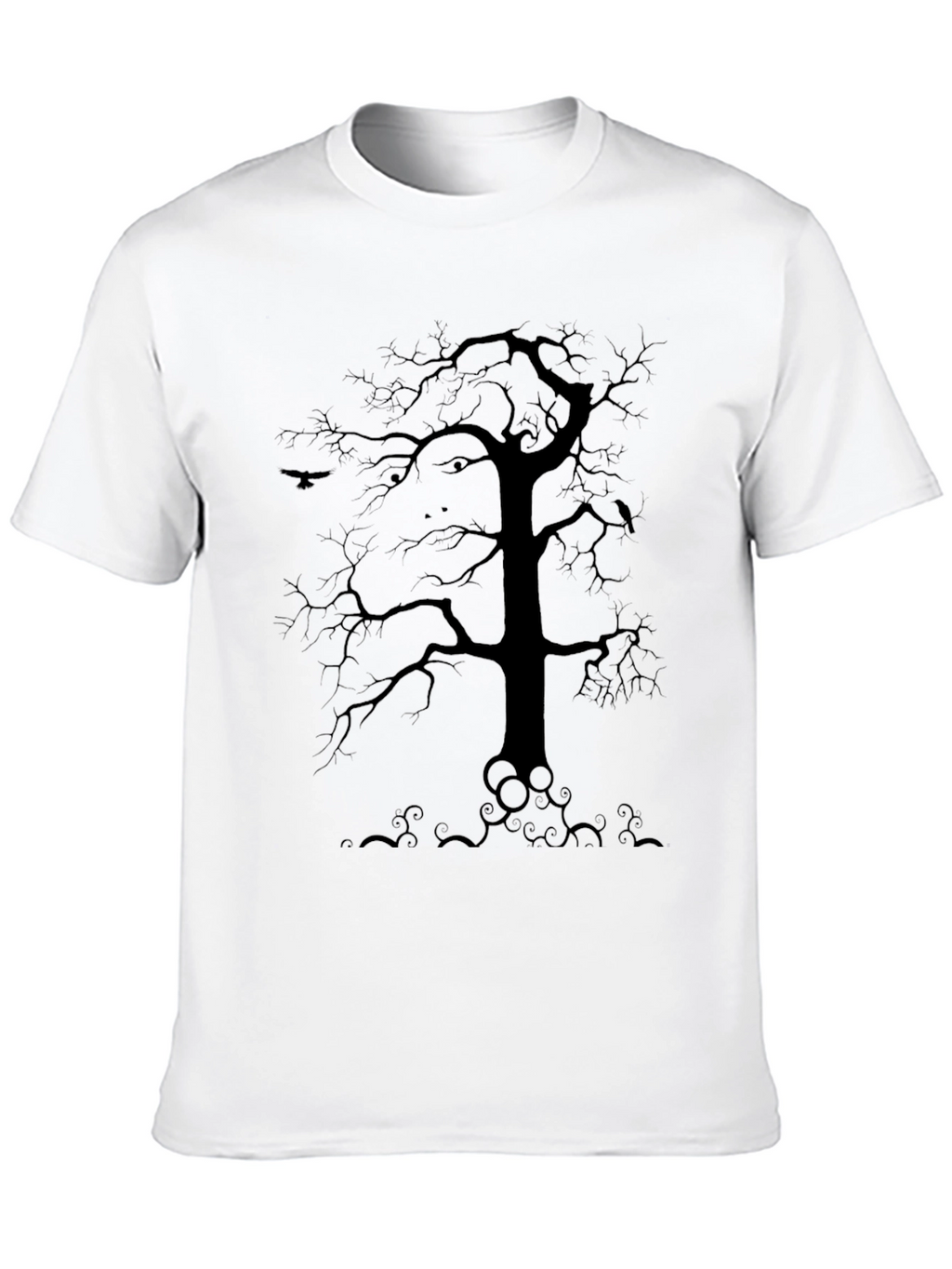 Mystic Tree Mens Black Graphic Tee