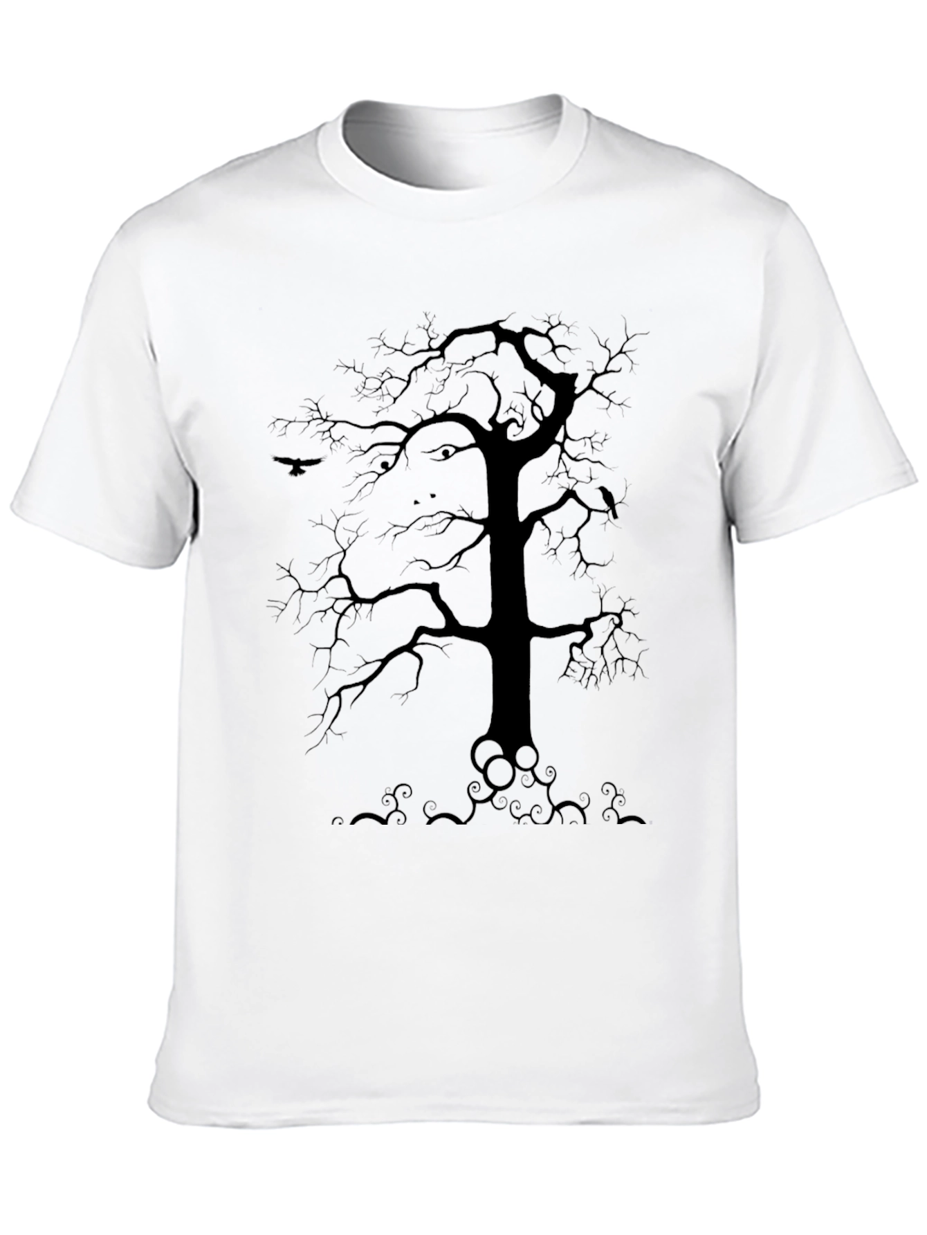 Mystic Tree Mens Black Graphic Tee