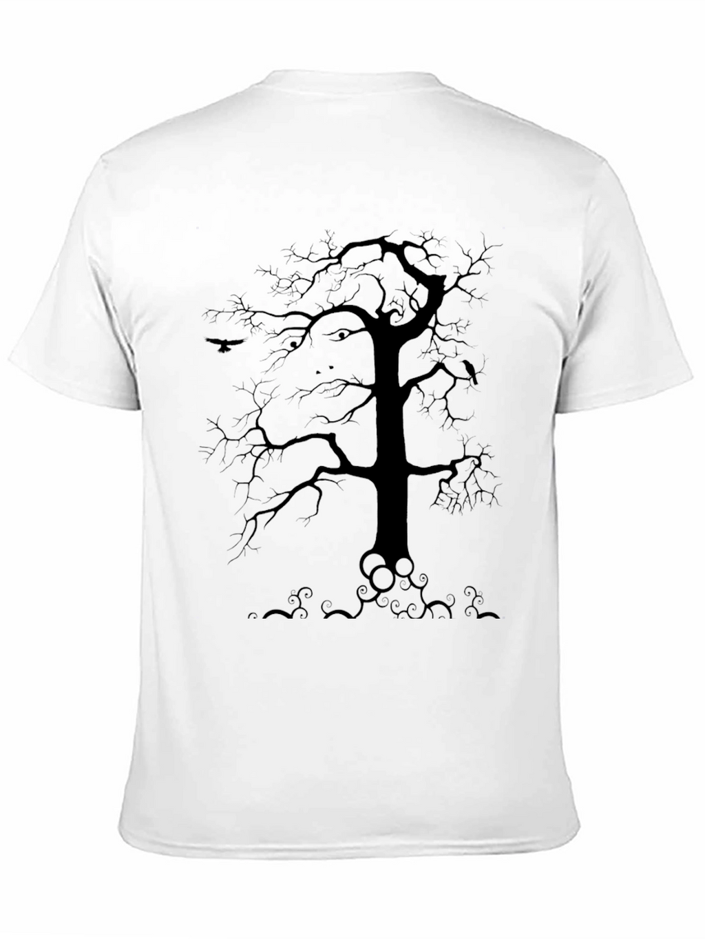 Mystic Tree Mens Black Graphic Tee