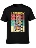 I Destroy Silence T-Shirt - Funny Drummer Tee
