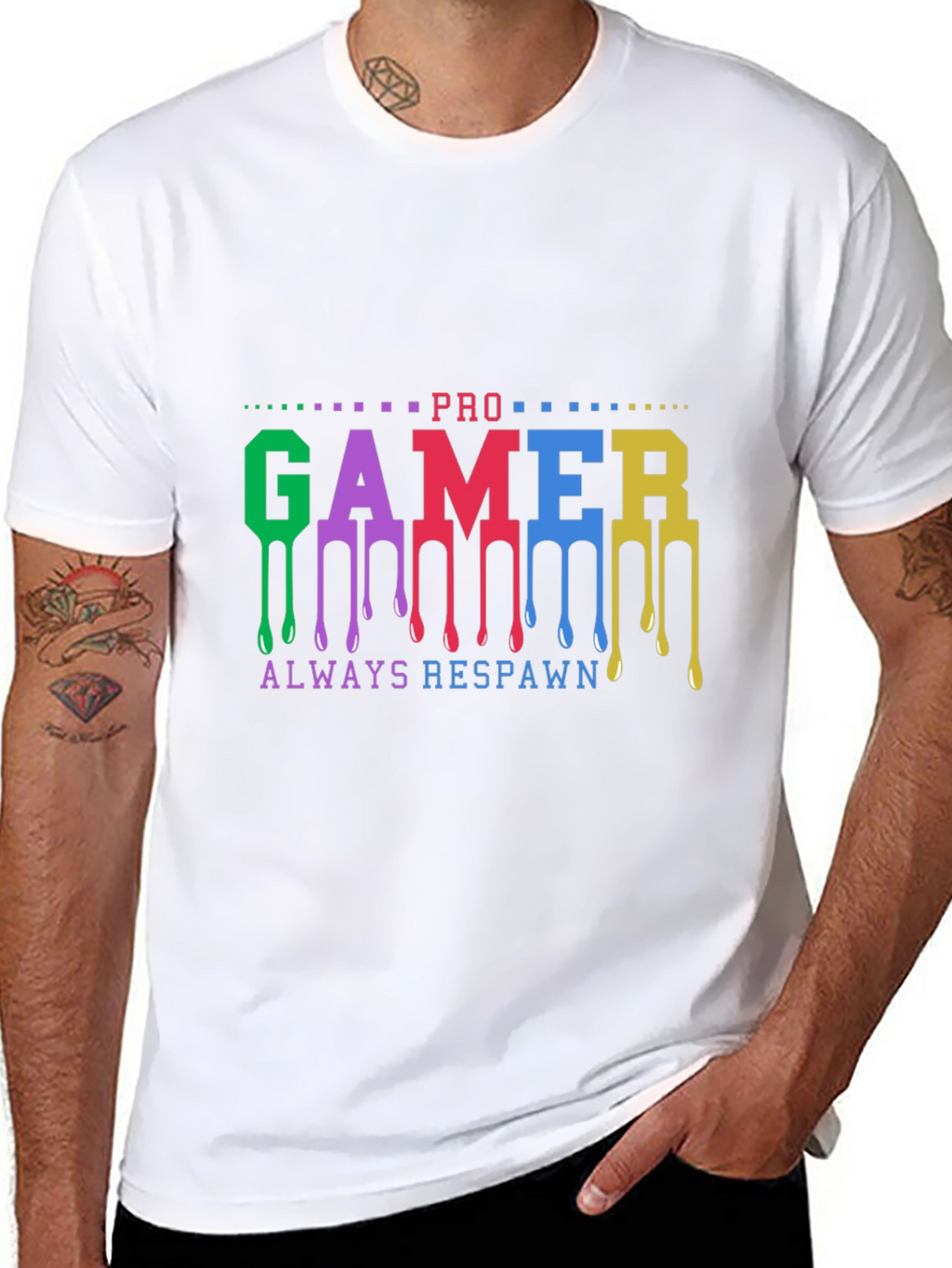 Pro Gamer Always Respawn Black T-Shirt