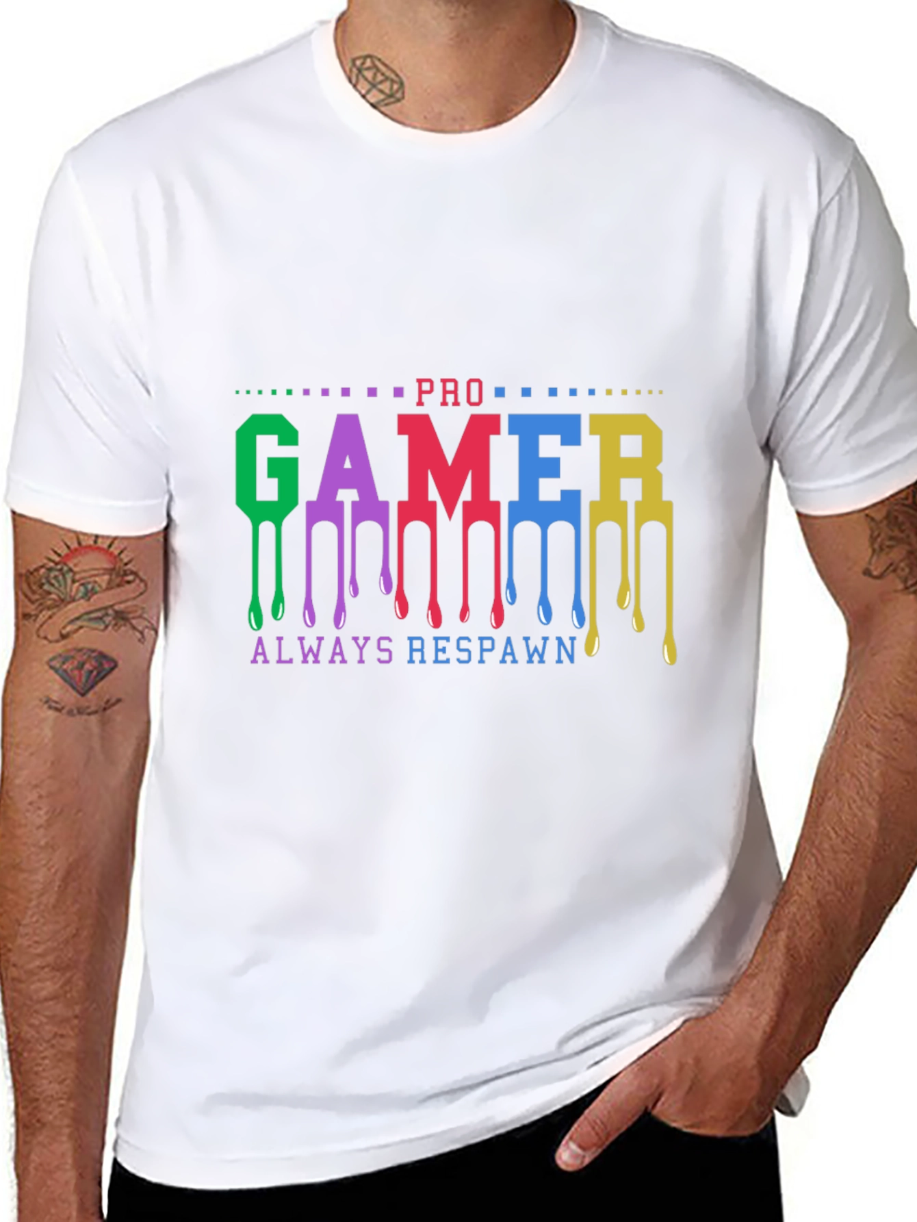 Pro Gamer Always Respawn Black T-Shirt