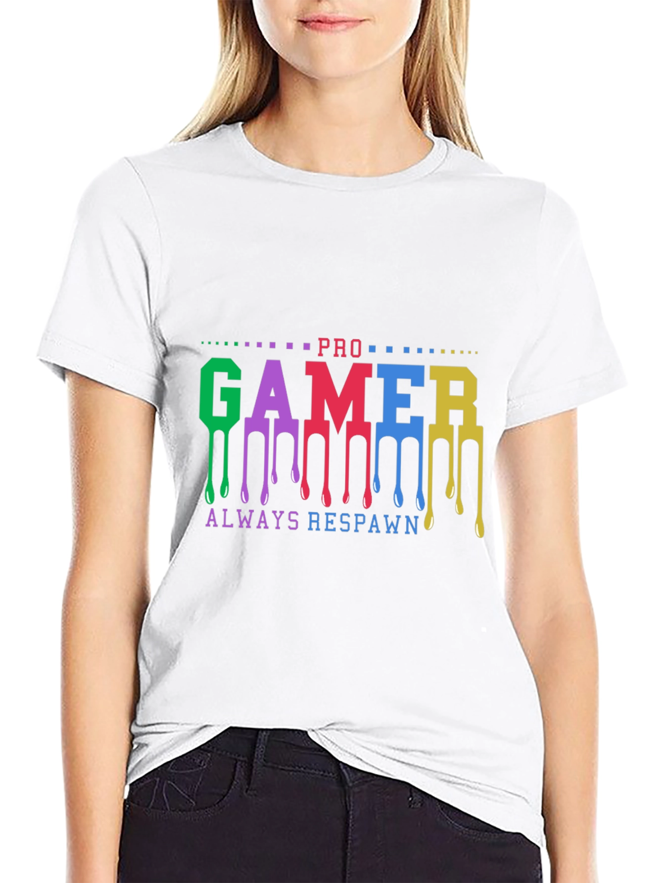 Pro Gamer Always Respawn Black T-Shirt