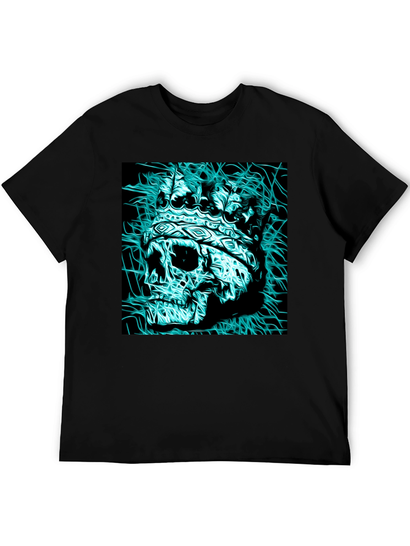Skull King Graphic Tee - Black Cotton T-Shirt