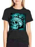 Skull King Graphic Tee - Black Cotton T-Shirt