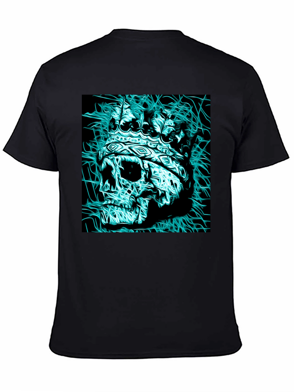 Skull King Graphic Tee - Black Cotton T-Shirt