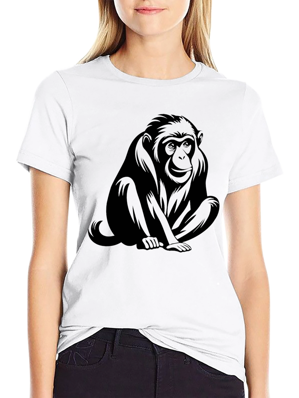 Black Monkey Graphic Tee - Unisex Casual Shirt