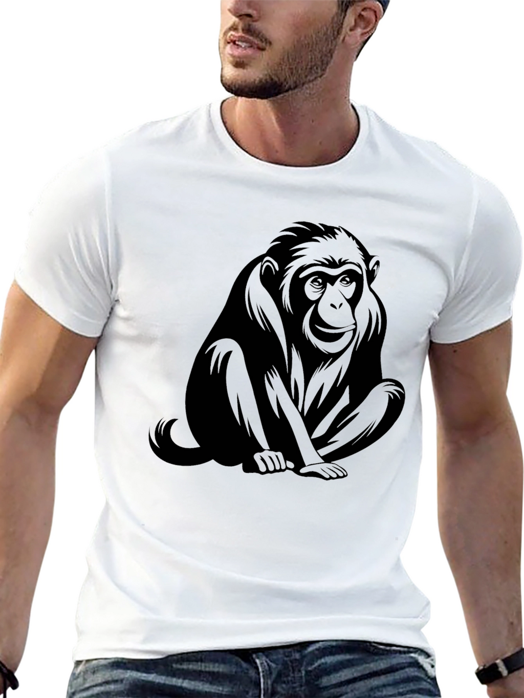 Black Monkey Graphic Tee - Unisex Casual Shirt