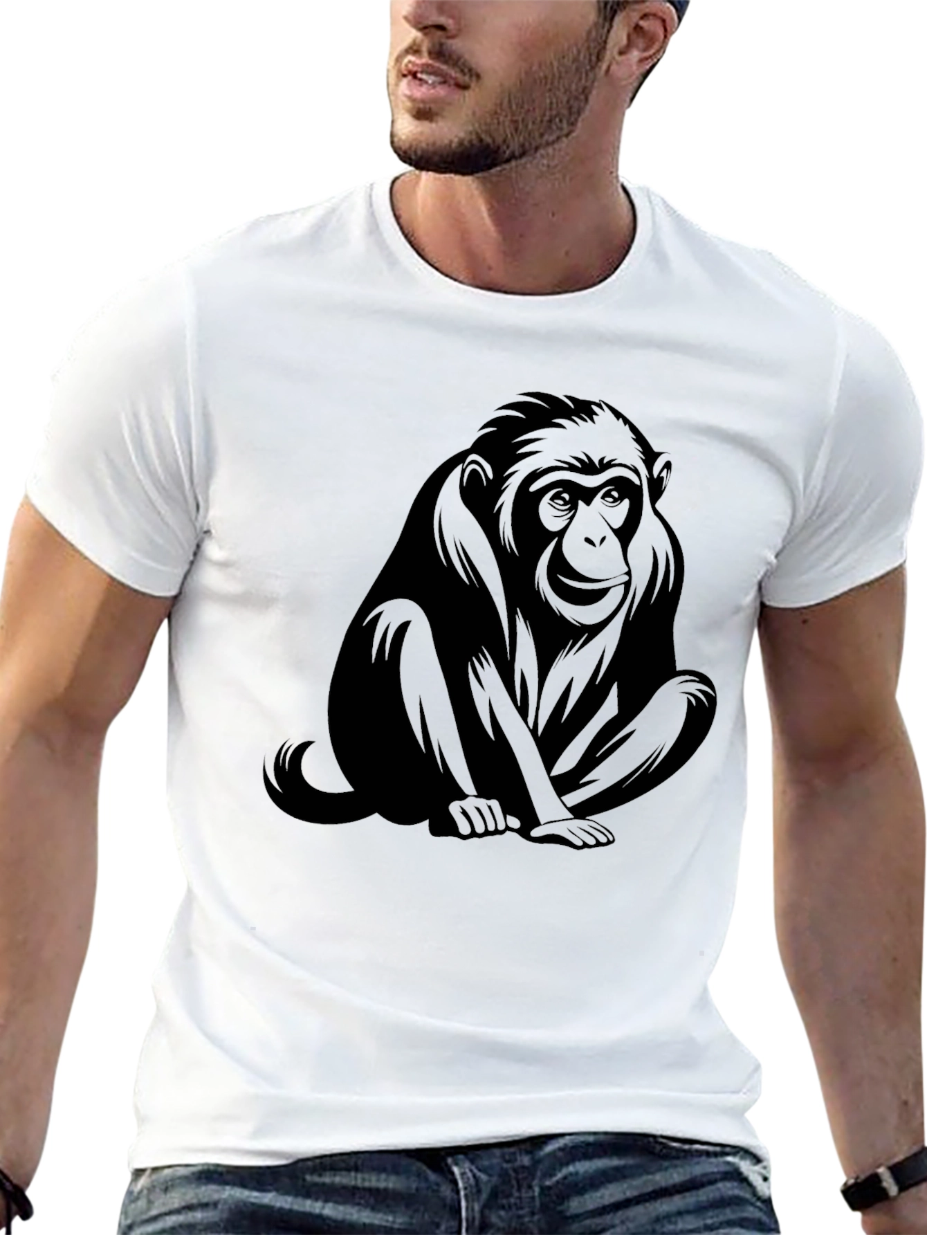 Black Monkey Graphic Tee - Unisex Casual Shirt