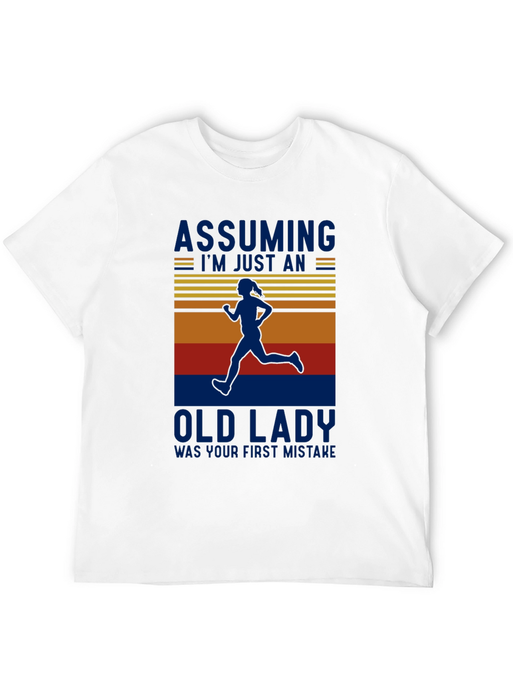 Funny Running Old Lady T-Shirt