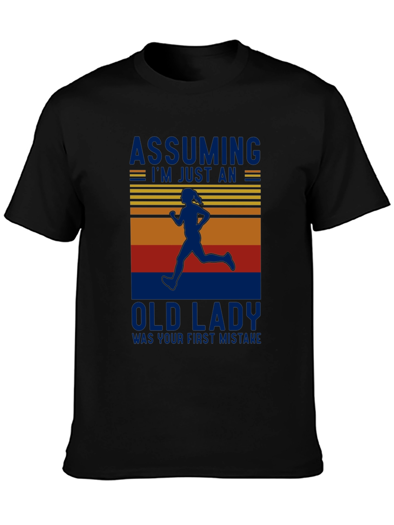 Funny Running Old Lady T-Shirt