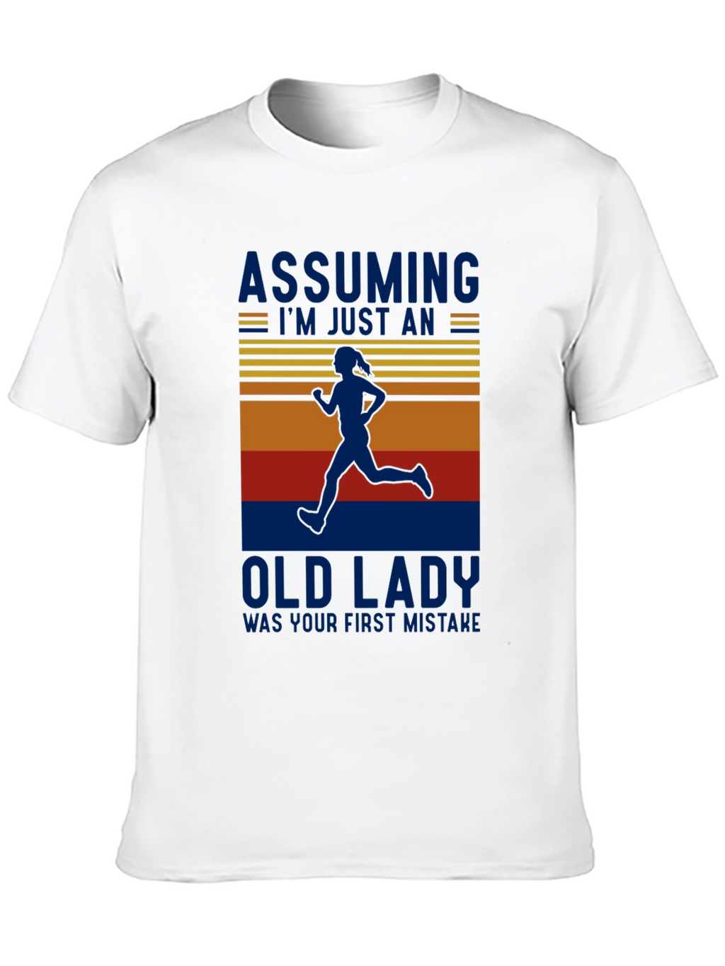 Funny Running Old Lady T-Shirt