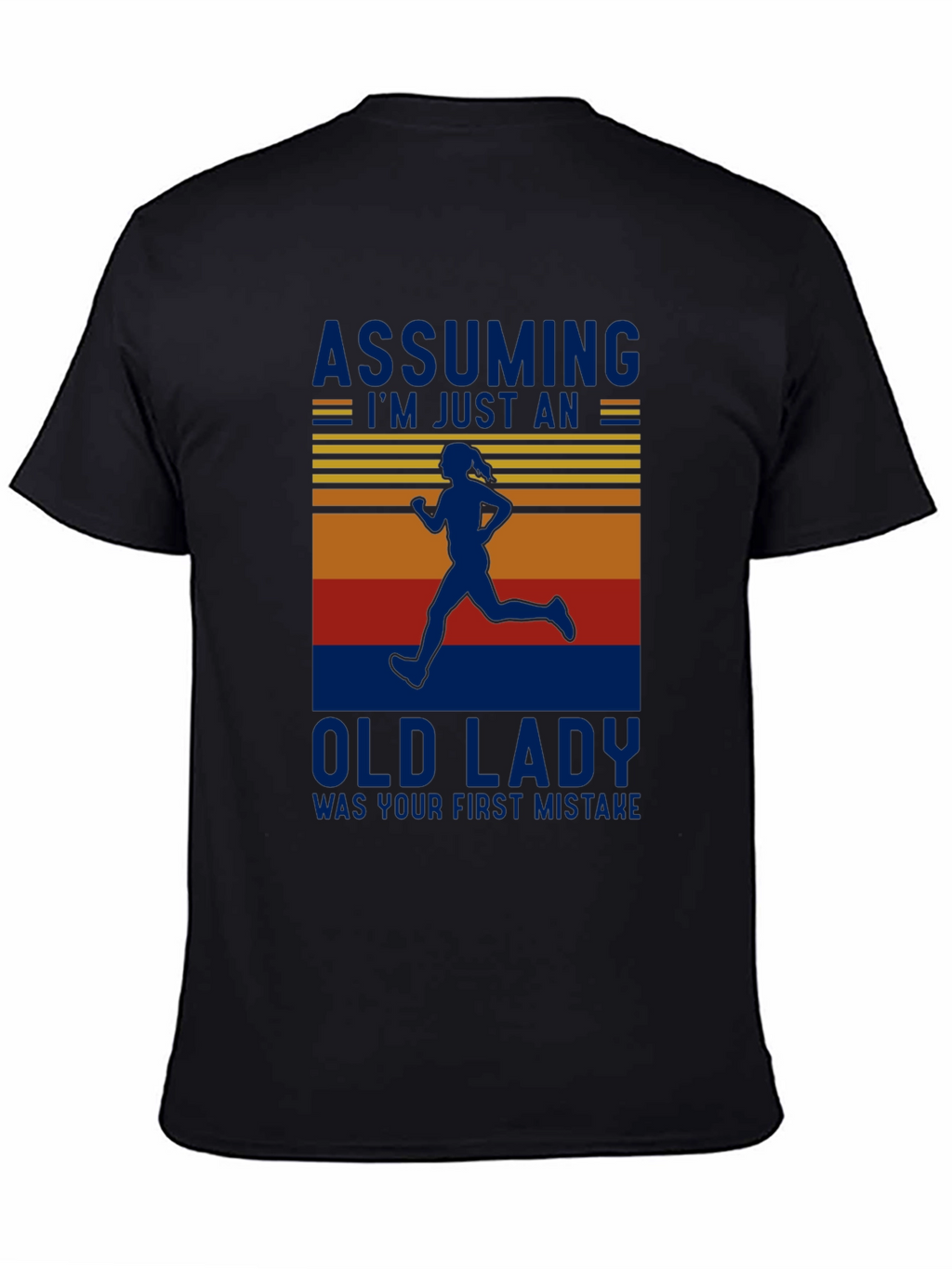 Funny Running Old Lady T-Shirt