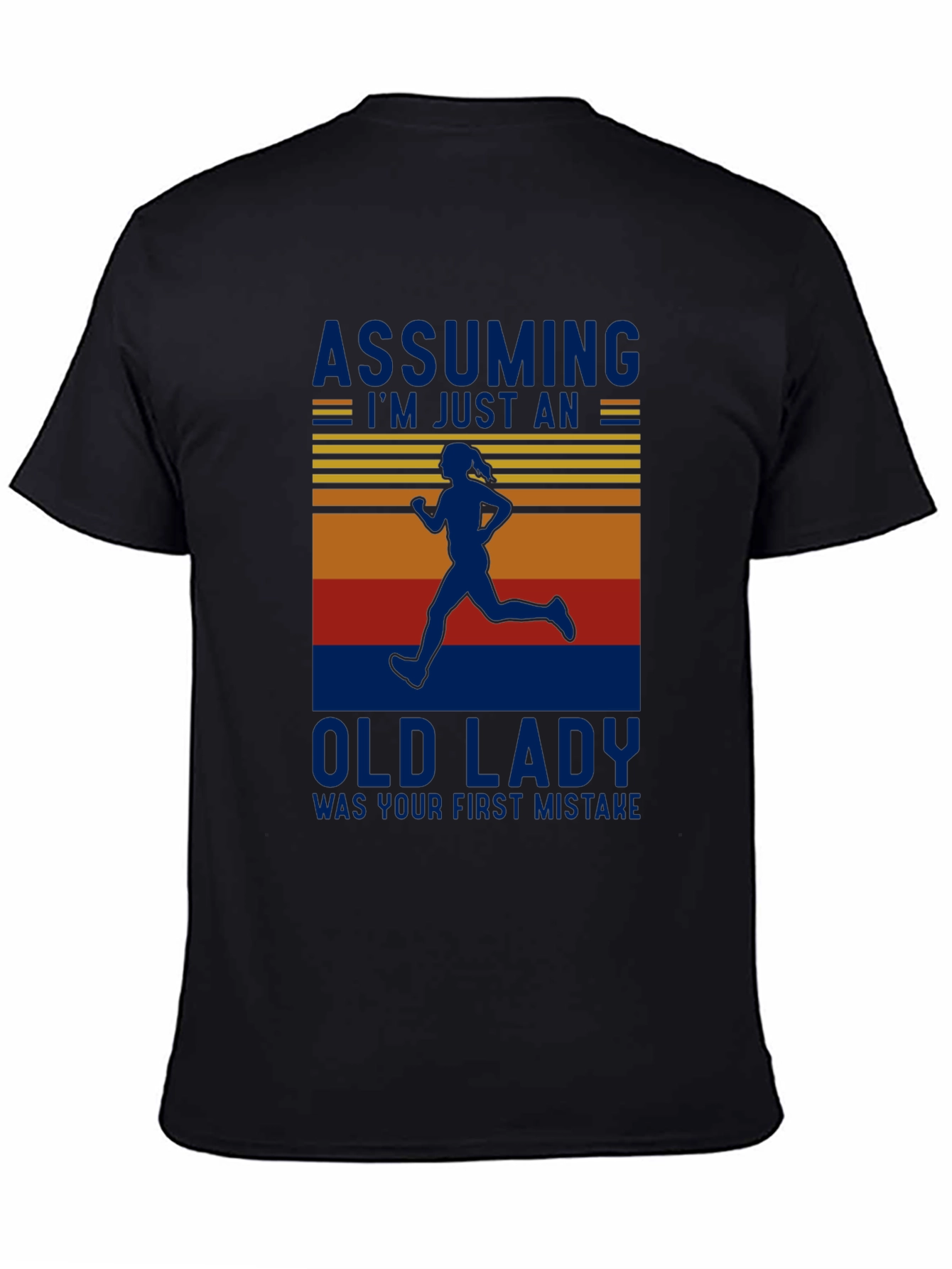 Funny Running Old Lady T-Shirt