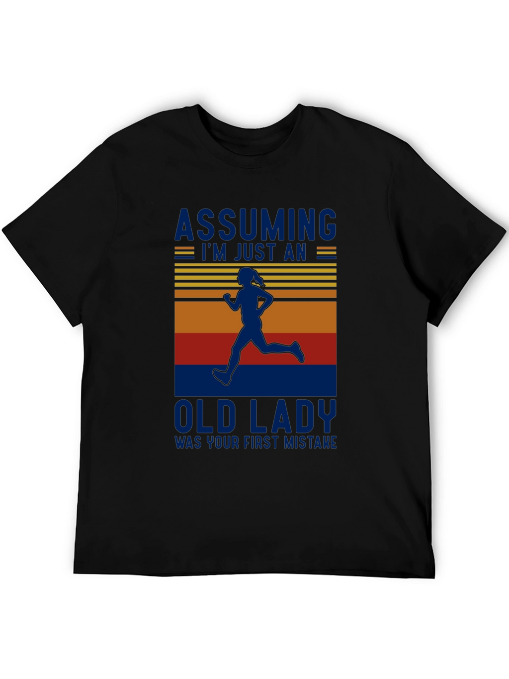 Funny Running Old Lady T-Shirt