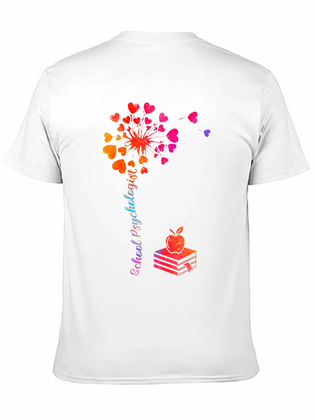 School Psychologist Dandelion Heart T-Shirt