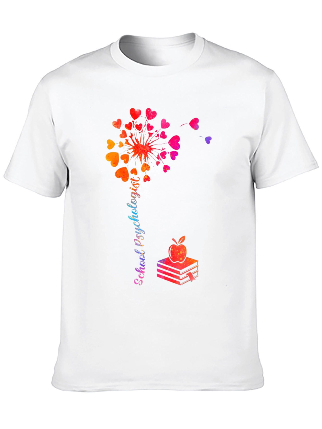 School Psychologist Dandelion Heart T-Shirt