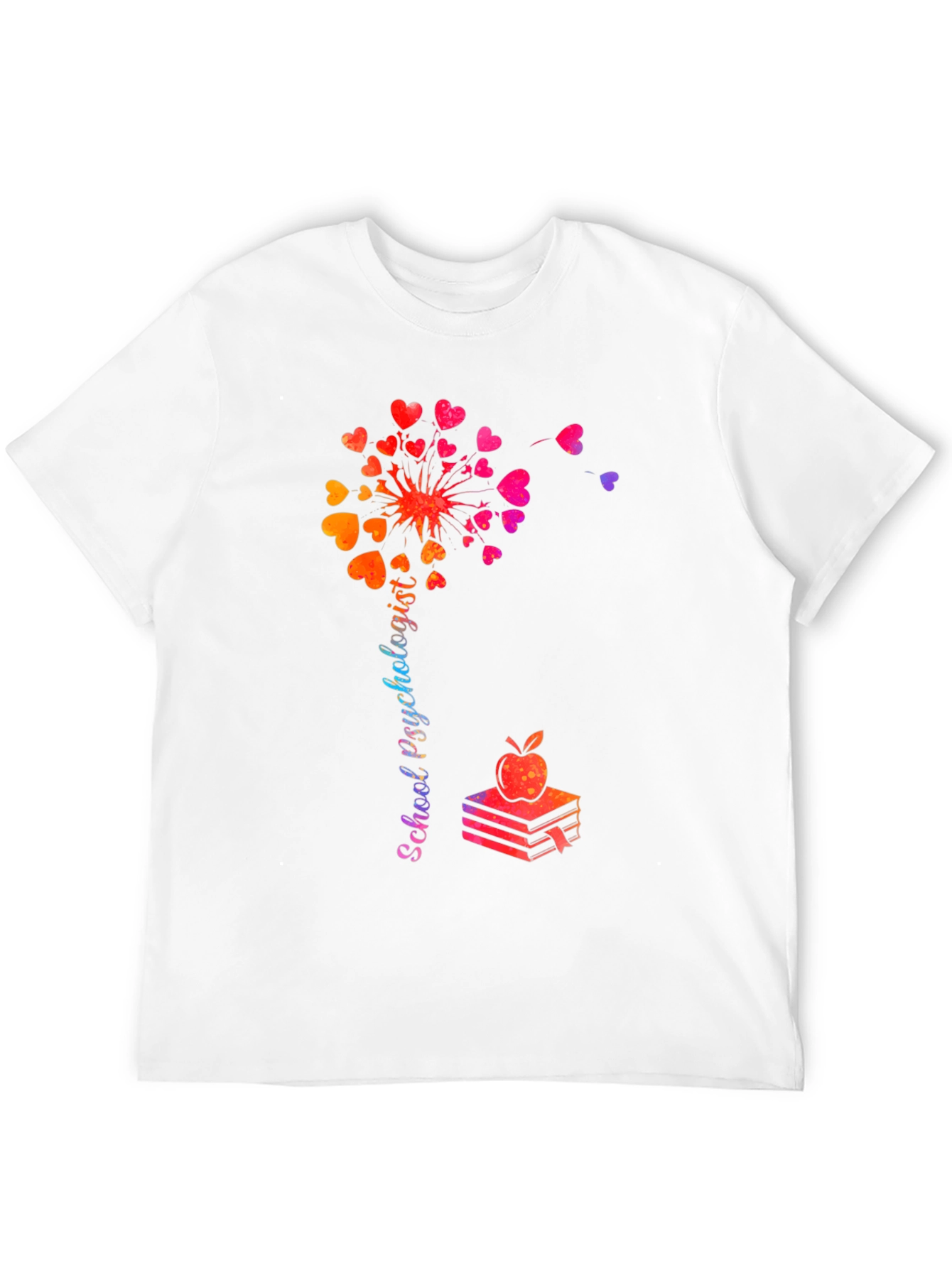 School Psychologist Dandelion Heart T-Shirt
